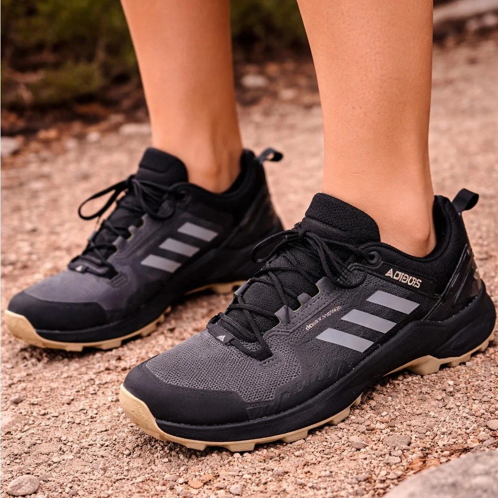 Adidas Terrex Swift R3 Gore-Tex Hiking Shoes Women's 7.5 Black Trail Waterproof